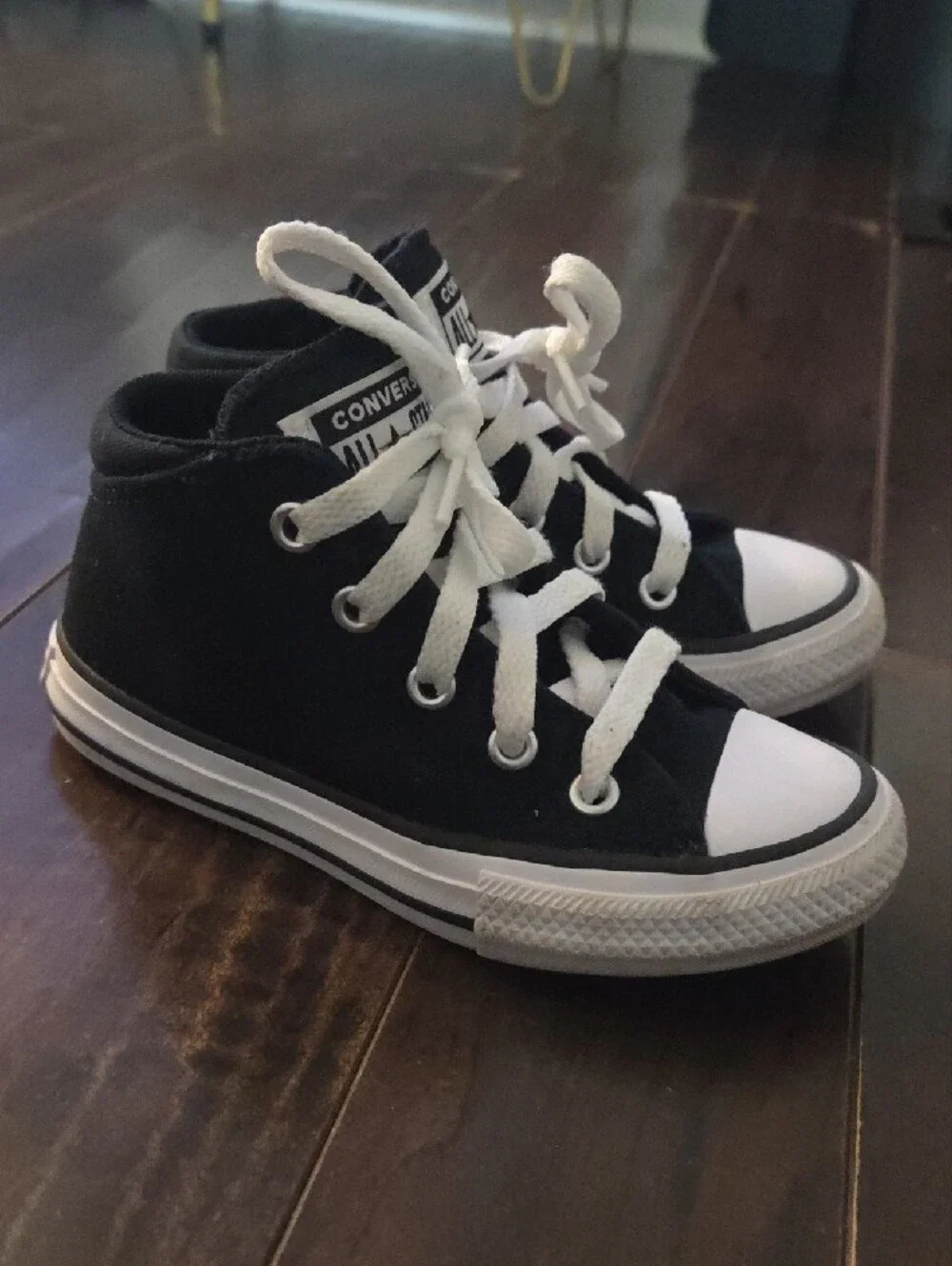 Converse Kids Black and White Low-Top Sneakers